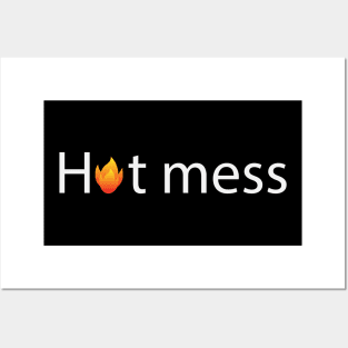 Hot mess artistic text design Posters and Art